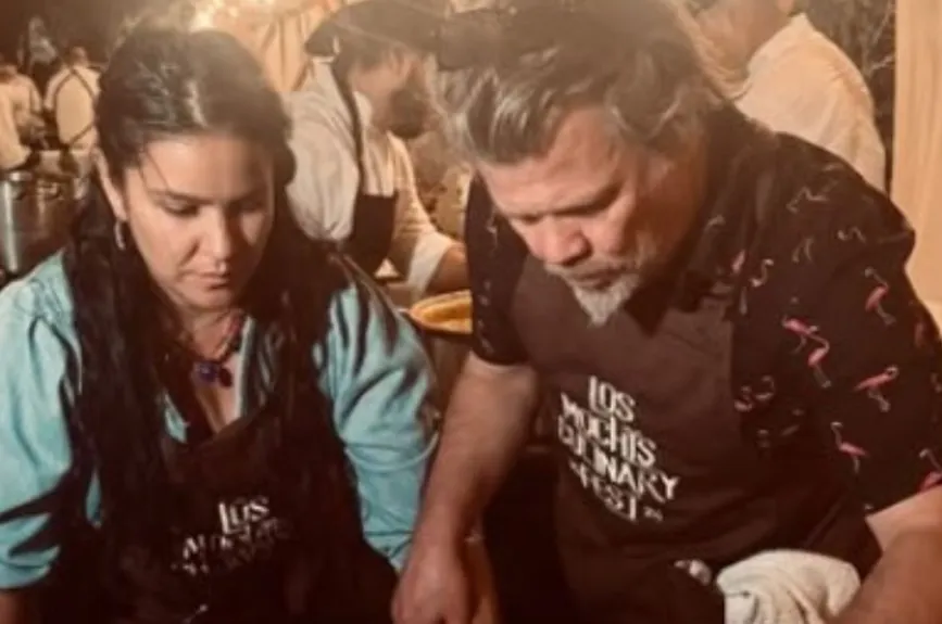 Litzy y el chef Poncho Cadena