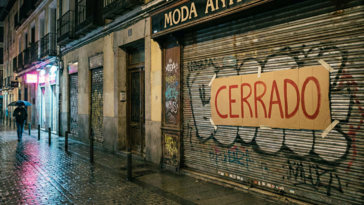 Local de ropa cerrado