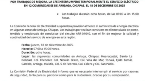 Apagón programado HOY Chiapas_ Horarios y zonas con corte de luz.jpg