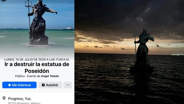 Destruir estatua poseidón