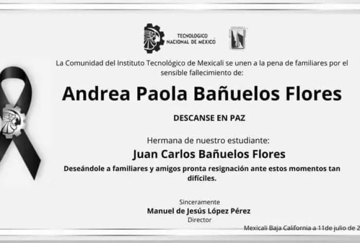 Mensaje de despedida Paola