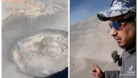 Alpinista sube al volcán Popocatépetl