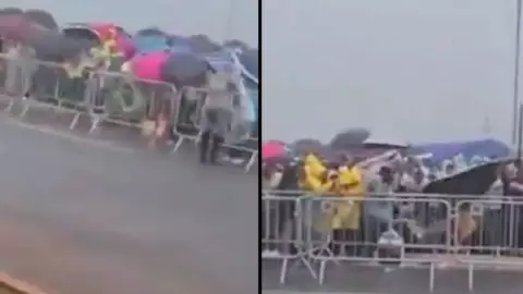 ¡Aterrador! Rayo cae sobre multitud, reportan decenas de HERIDOS: Filtran VIDEO