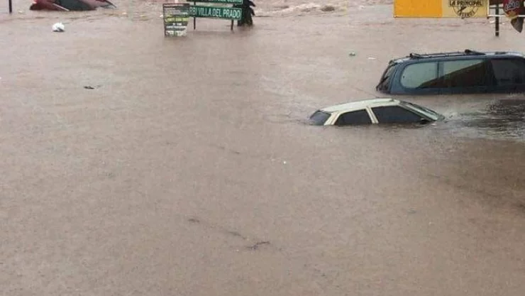 Inundación por lluvias en Sinaloa