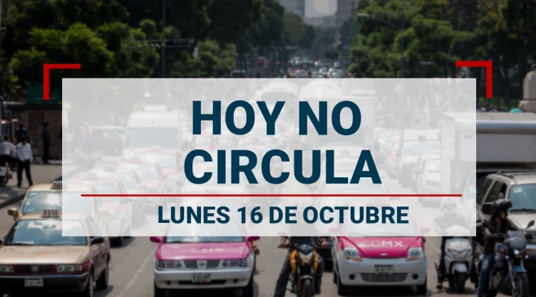 Inicia la semana sin multas Autos que descansan el 16 de octubre por el Hoy No Circula
