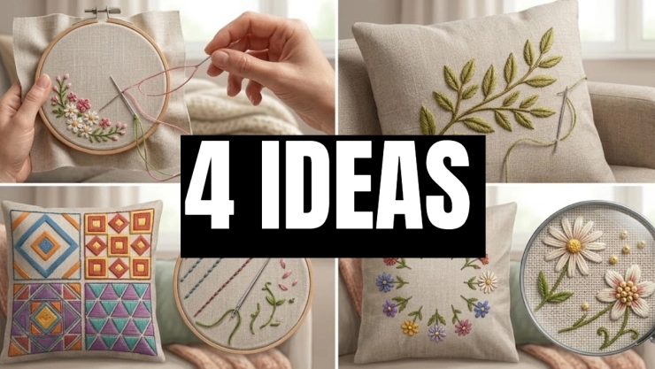 Cómo bordar cojines: 4 ideas sencillas y bonitas para decorar tu sala