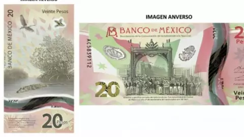 Billete 20 pesos.