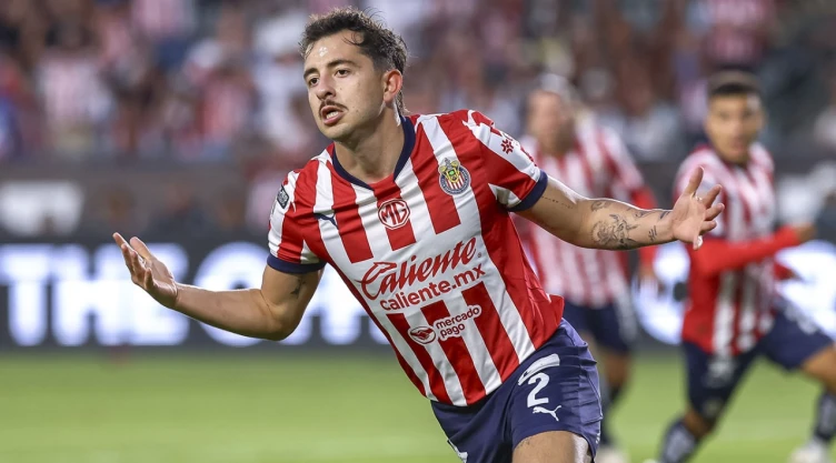 Alan Mozo celebrando su gol ante LA Galaxy en la Leagues Cup 2024