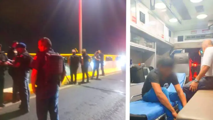 Hombre intenta lanzarse de distribuidor vial Juan Pablo ll, en León
