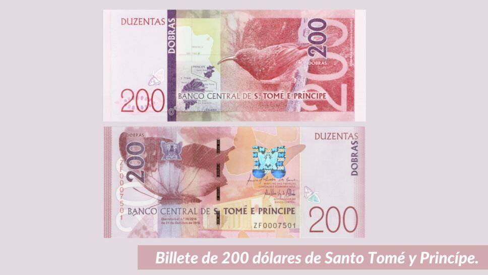 Billete de 200 dólares de Santo Tomé y Príncipe