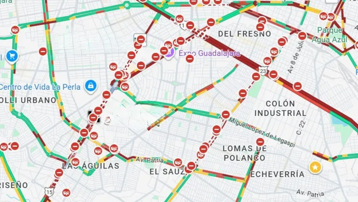 ¡CAOS en Guadalajara! Lluvia provoca cierres viales e inundaciones en el Área Metropolitana de Guadalajara