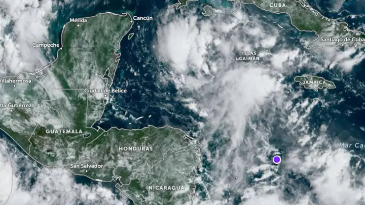 Esta es la UBICACIÓN EXACTA de la BAJA PRESIÓN que amenaza a la Península de Yucatán