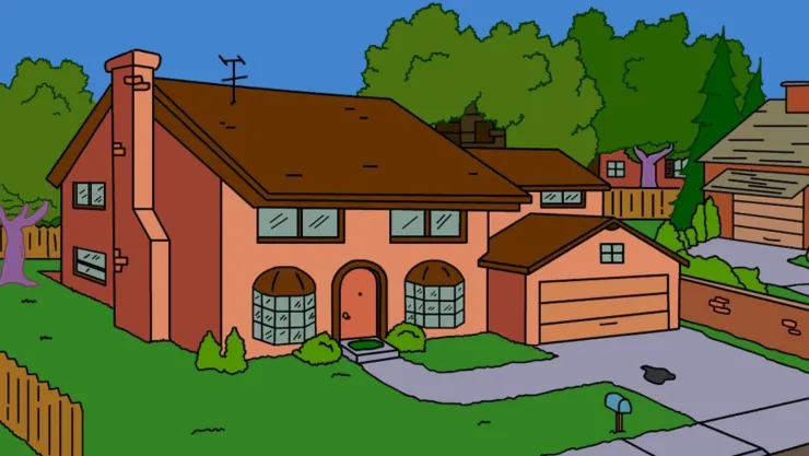 En la imagen se ve la casa de los simpson