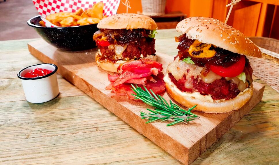 Receta Hamburguesa de arrachera y hongos
