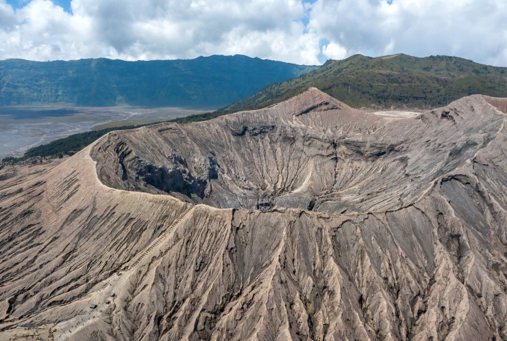 Landscape Mountain Bromo volcano,Tengger Semeru National Park,In