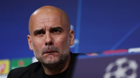 Pep Guardiola, t&eacute;cnico del Manchester City