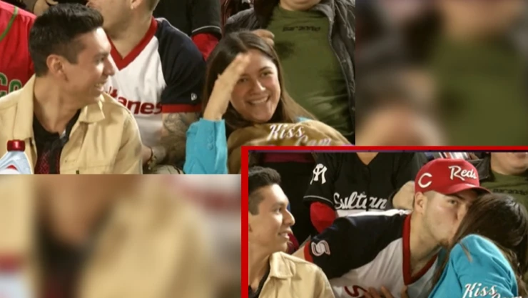 Se besan en Kiss Cam