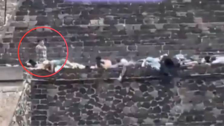 Revelan VIDEO del momento exacto en que inició el tiroteo en las Pirámides de Teotihuacán.
