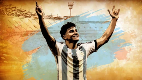 Juli&aacute;n &Aacute;lvarez, el socio inesperado de Lionel Messi