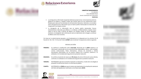 SRE reserva 5 años la información sobre la solicitud de extradición de Rocha Moya