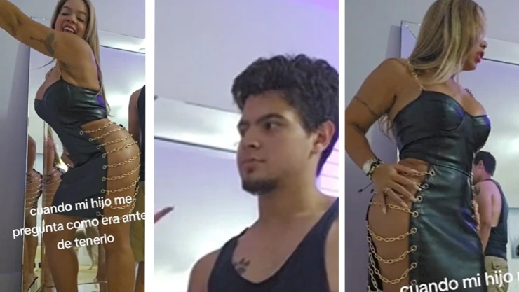 Mujer le perrea a su hijo