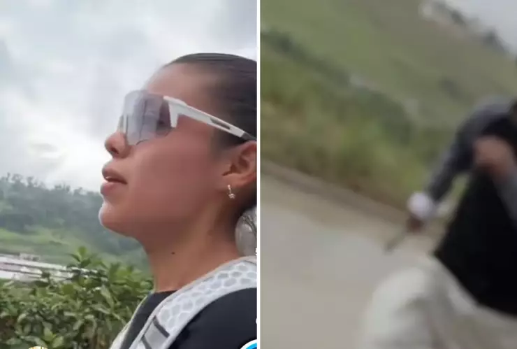 Hombre ebrio acosa a corredora en la calle, video viral.png