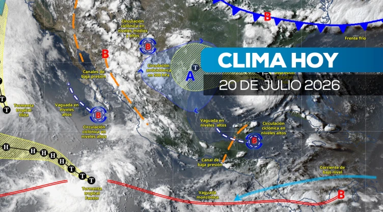 Clima HOY en México: estados con lluvias intensas, granizo y fuertes vientos este 20 de julio