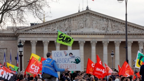 Protestas por Reforma de Pensiones en Francia