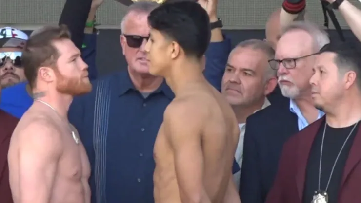 Este fue el peso de Canelo Álvarez y Jaime Munguía durante la ceremonia de pesaje