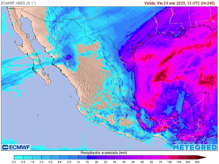 Onda gélida en camino