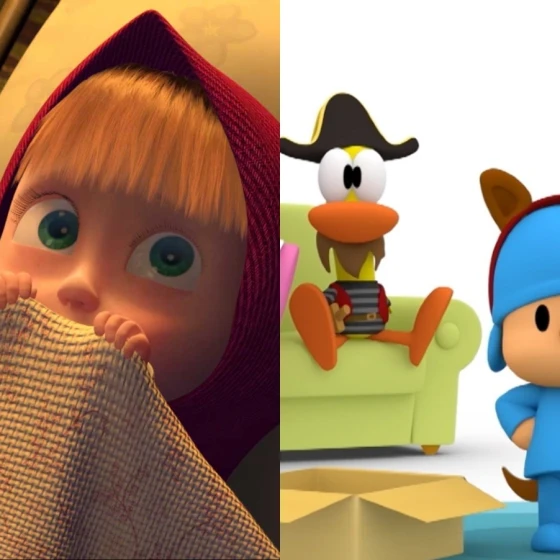 4 capítulos de Pocoyó y Masha y el Oso para armar juegos de Halloween para niños sin sustos