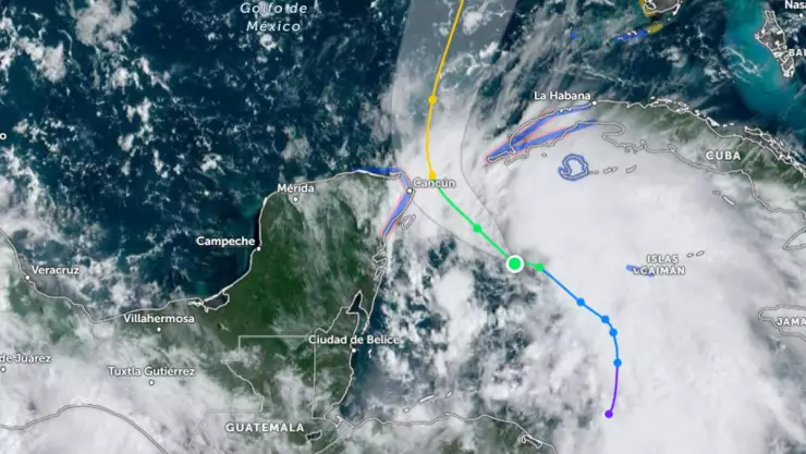Sigue en vivo la trayectoria de la Tormenta Tropical Helene frente a la Península de Yucatán