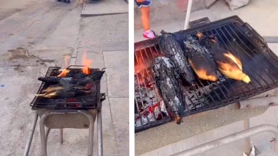 Se le queman elotes a mujer emprendedora