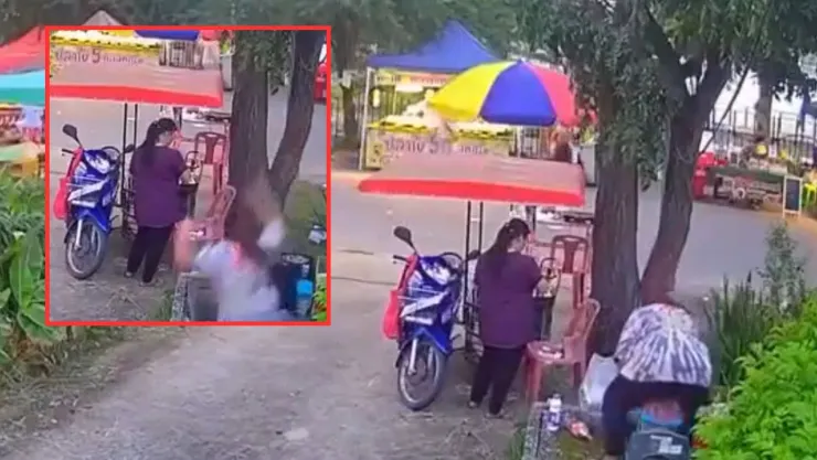 Mujer cae en coladera y queda en video