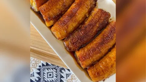 Plátano Caramelizado receta para el 14 de febrero