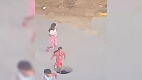 ¡Fatídico descuido! Niña CAE EN ALCANTARILLA y se DESTROZA la nariz (VIDEO FUERTE).jpg