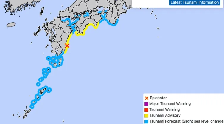 Sismo de magnitud 6.8 en Japón.