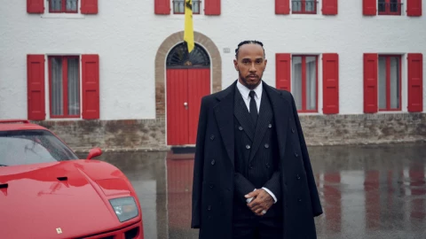 Lewis Hamilton con Ferrari