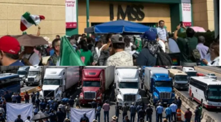 Paro nacional de transportistas, bloqueos de agricultores y marcha del IMSS: fechas y estados afectados