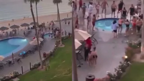 VIDEO: ¡FUERTES IMÁGENES! Hombre muere electrocutado dentro de una alberca