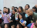 Todos querían posar a la hora de hacer su increíble donativo