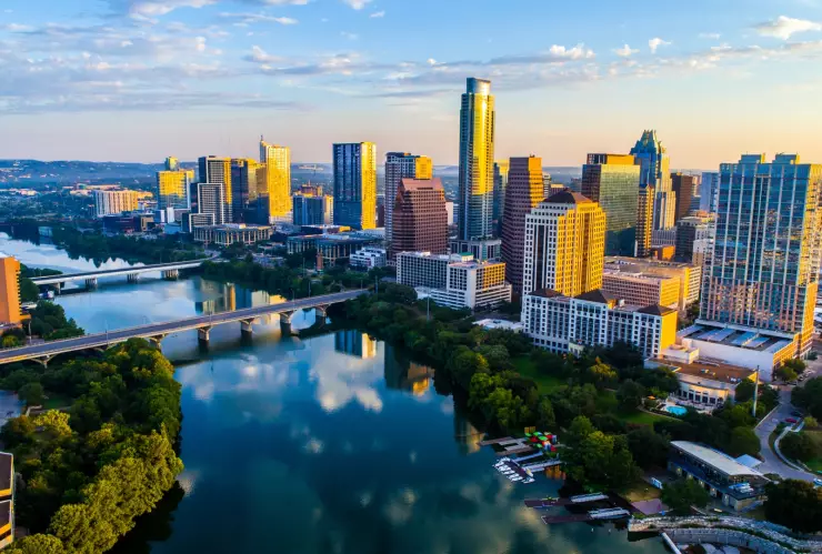 Vista de la ciudad de Austin, Texas