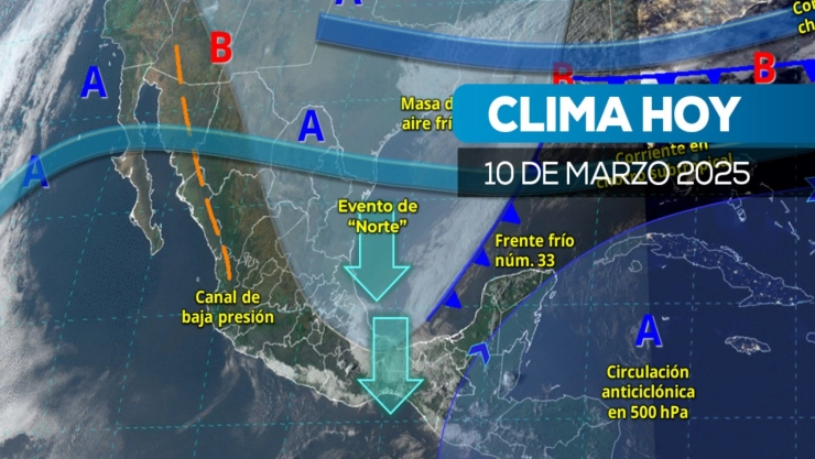 Pronóstico del clima en México lunes 10 de marzo