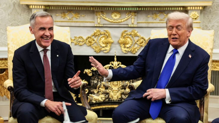 Mark Carney y Donald Trump en la Casa Blanca