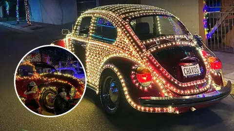 Evento de autos navideños en Culiacán