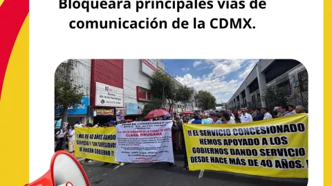 FAT bloqueo de microbuses y transportistas