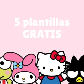 Platillas de stickers de Hello Kitty