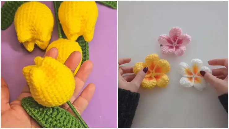 ideas de flores de crochet