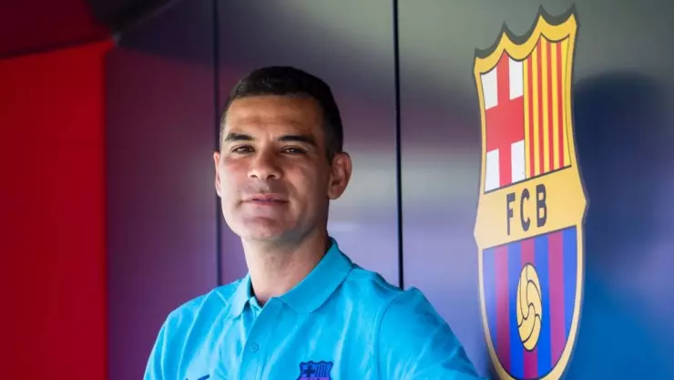 Rafael Márquez en su presentación con Barcelona
