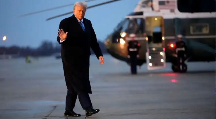 Donald Trump en la Base Conjunta Andrews.